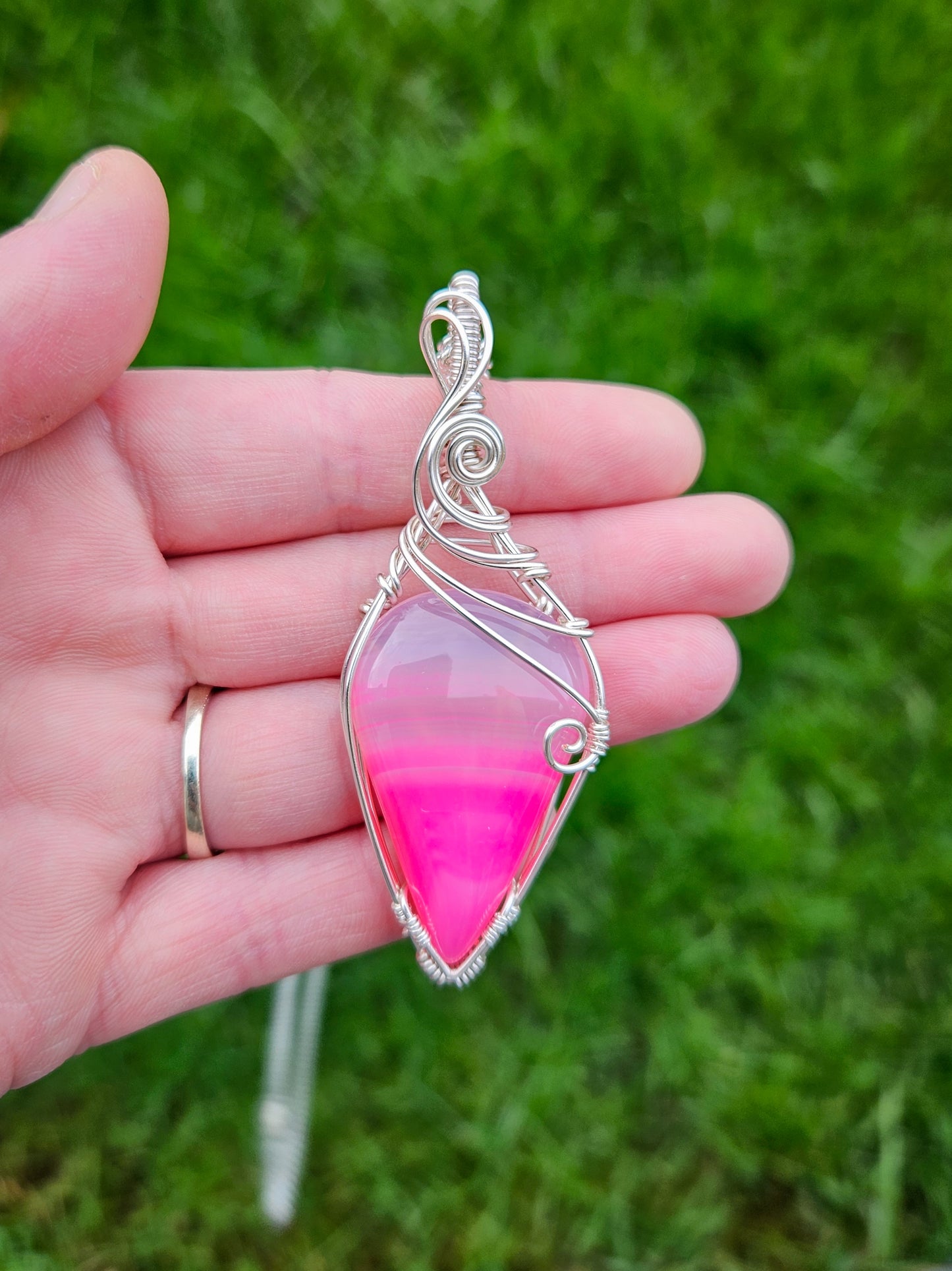 Pink Agate Pendant