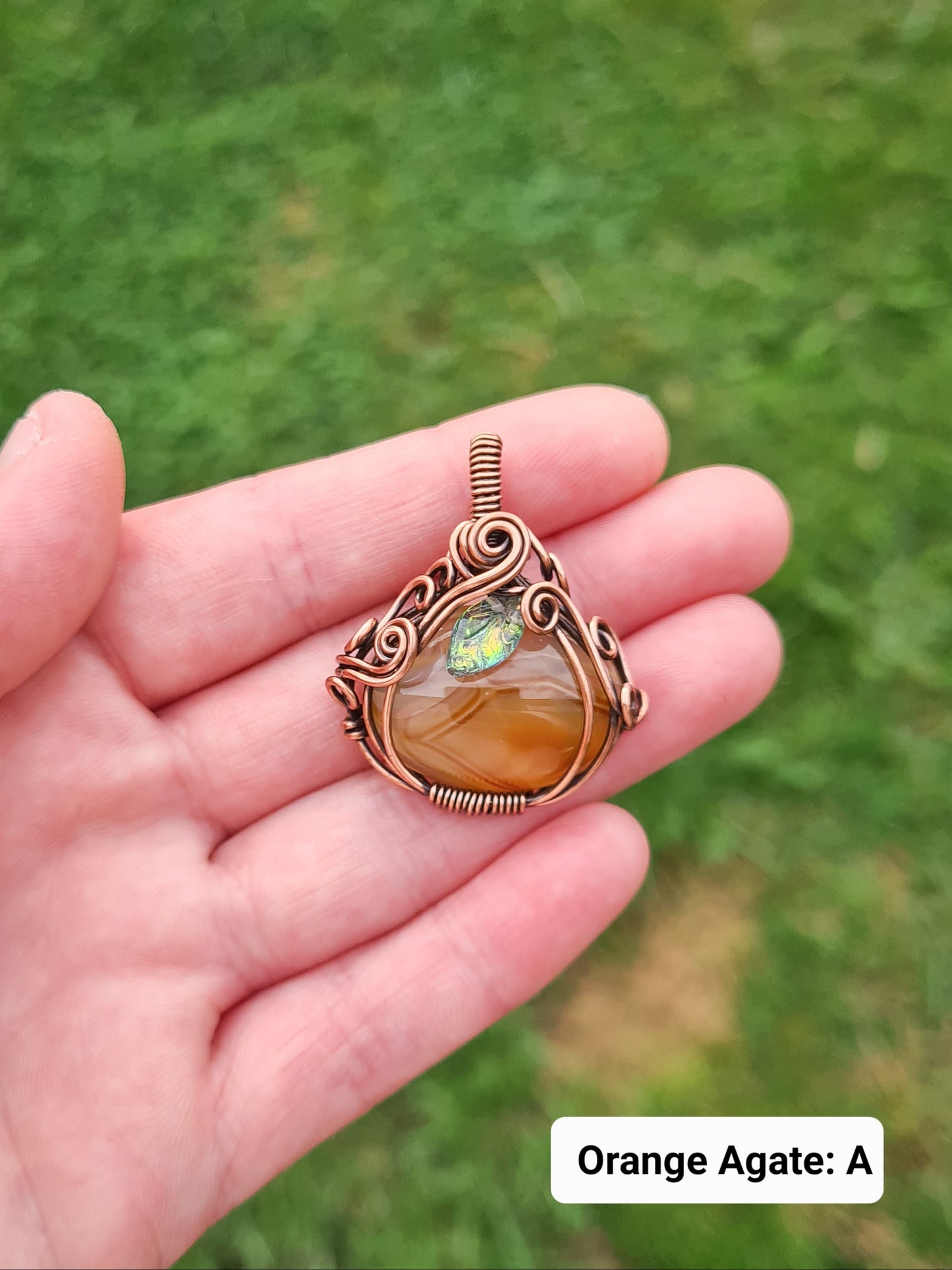 Orange Agate Pumpkin (A)