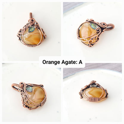 Orange Agate Pumpkin (A)