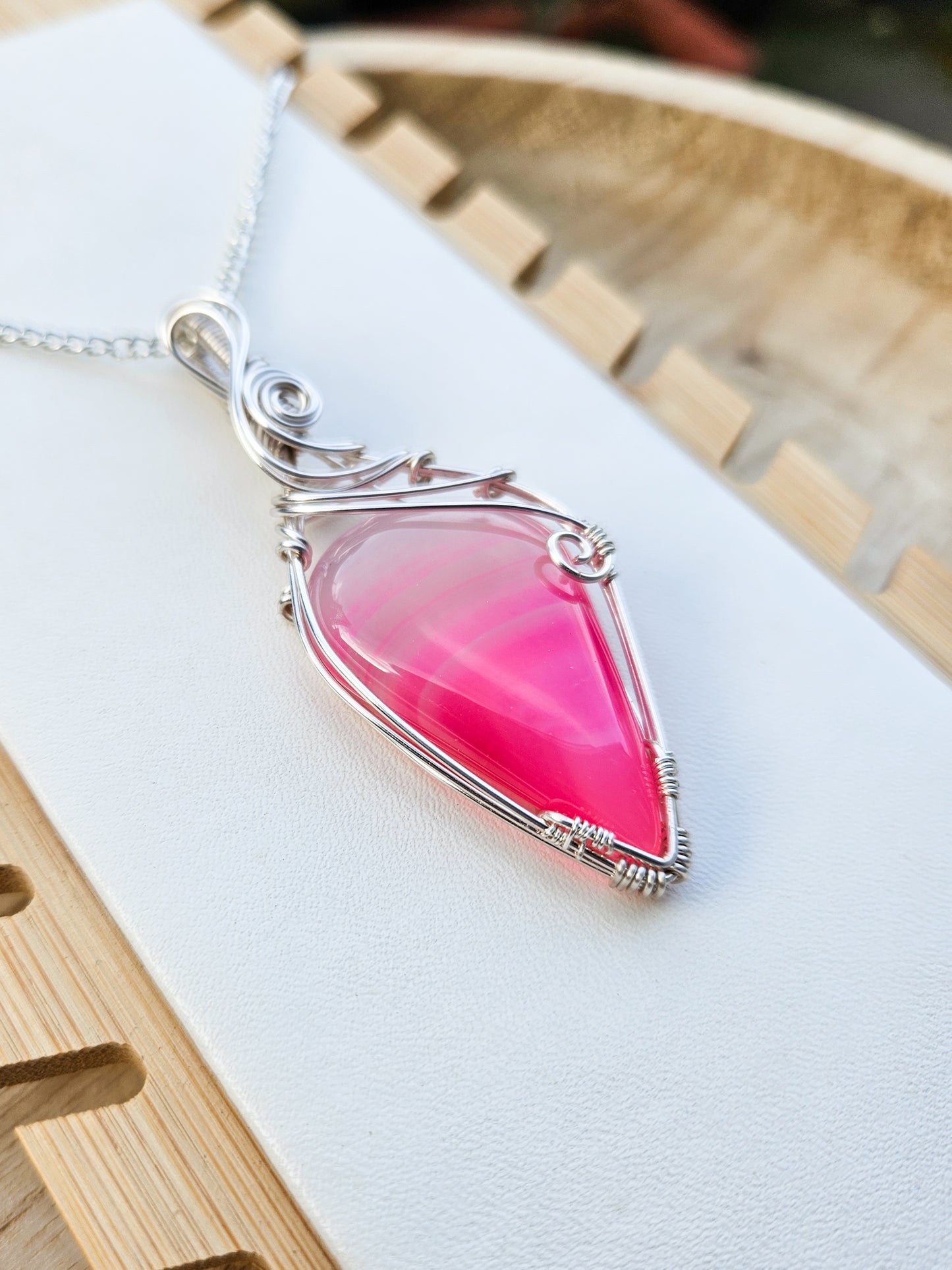 Pink Agate Pendant