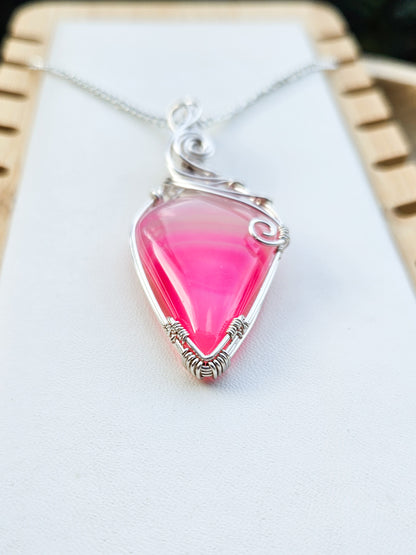 Pink Agate Pendant