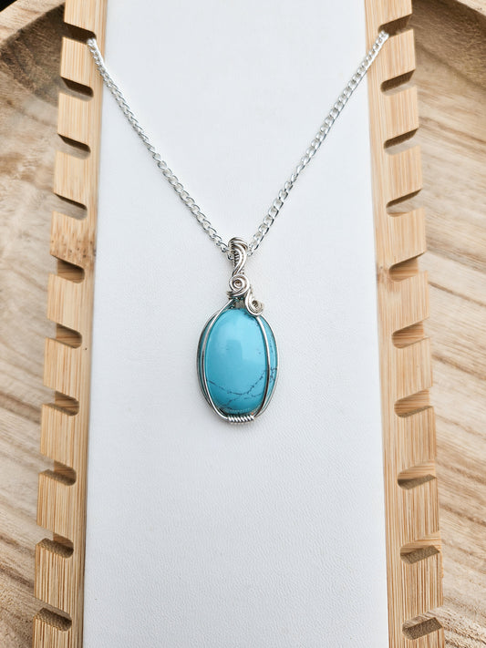 Zero Waste: Dyed Howlite Pendant