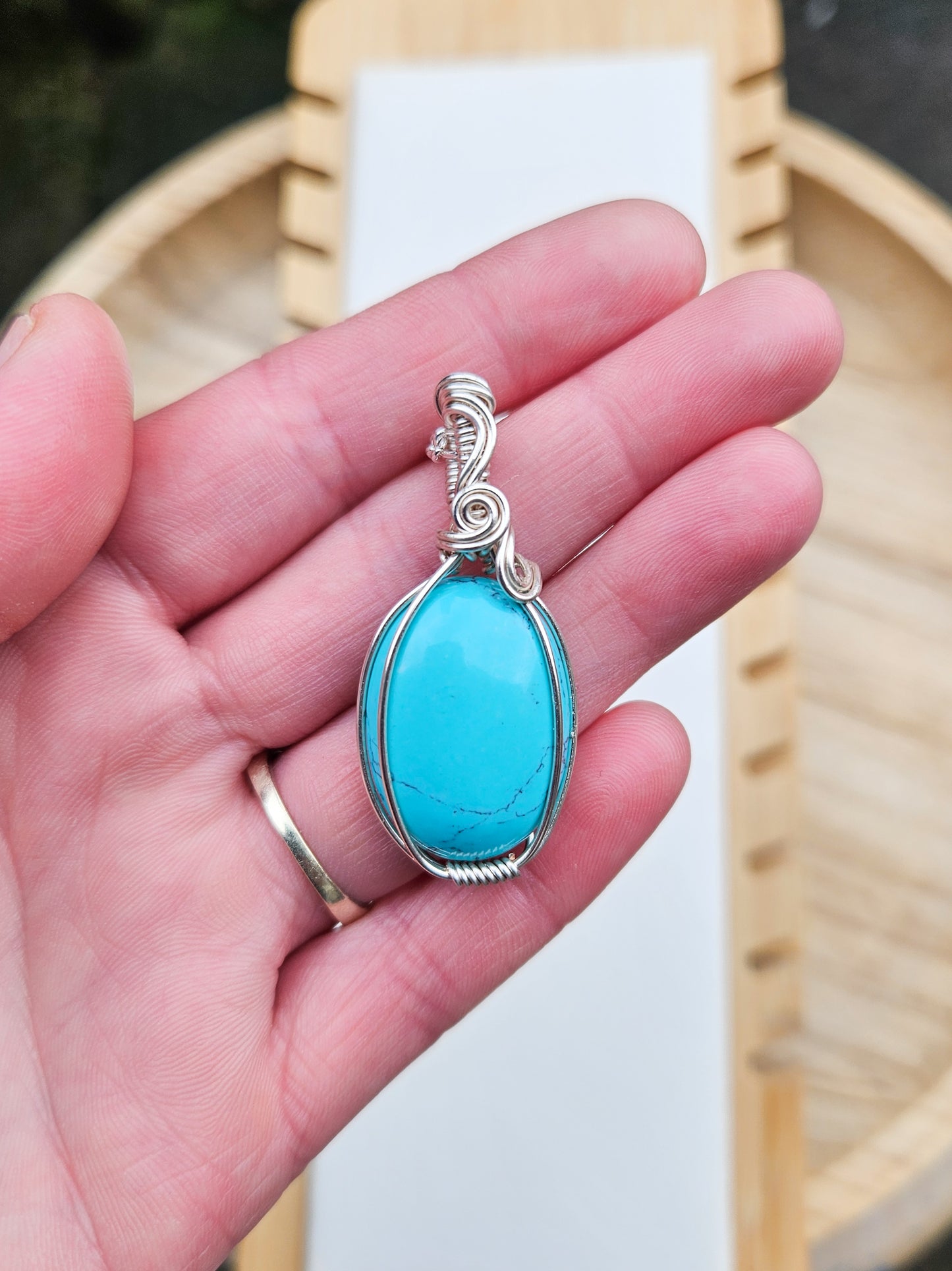 Zero Waste: Dyed Howlite Pendant