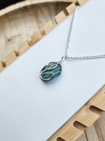 Zero Waste: Agate Leaf Pendant