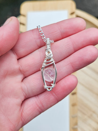 Zero Waste: Rose Quartz Pendant