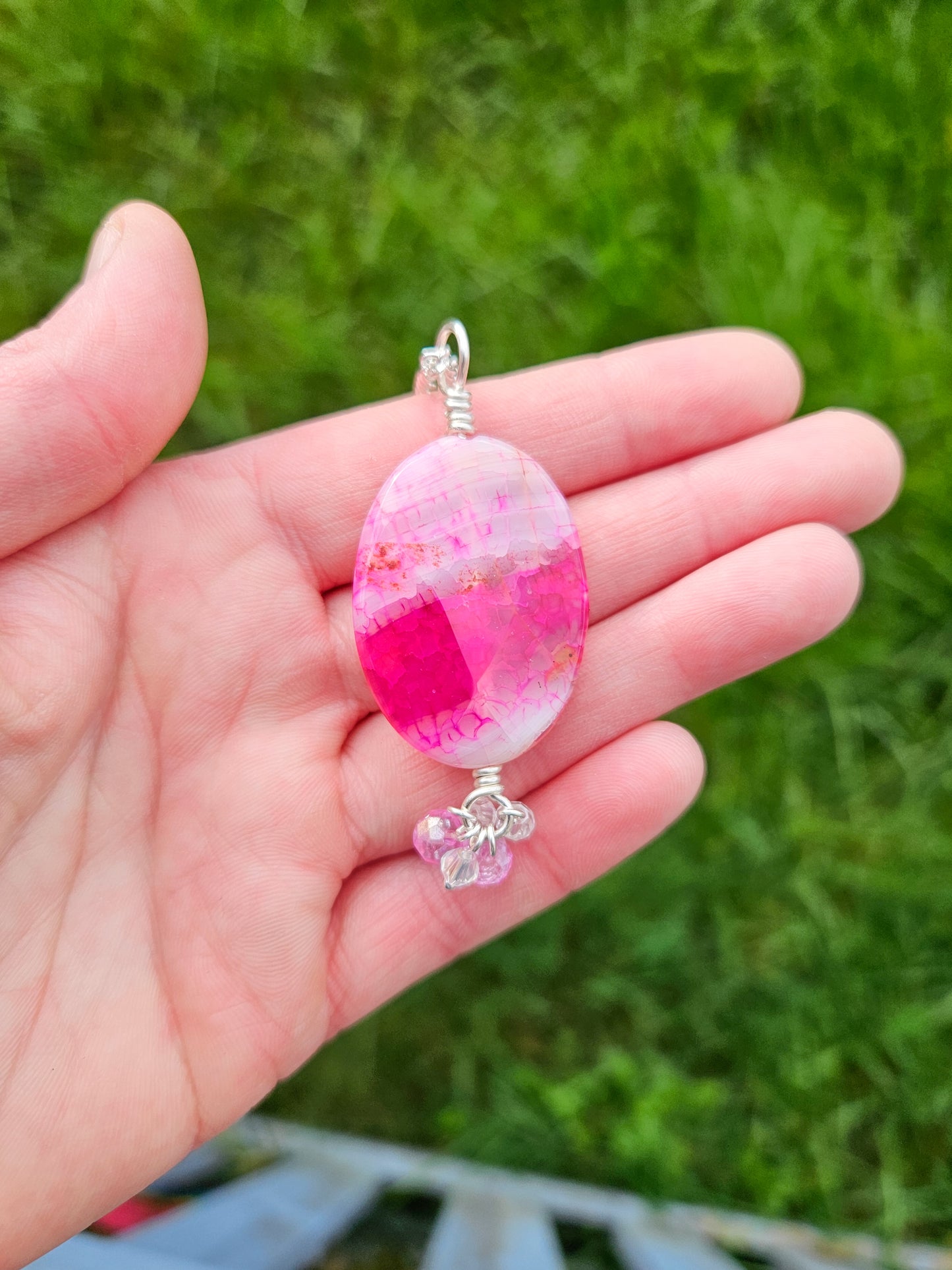 Zero Waste: 'Cherry Blossom' Agate Pendant