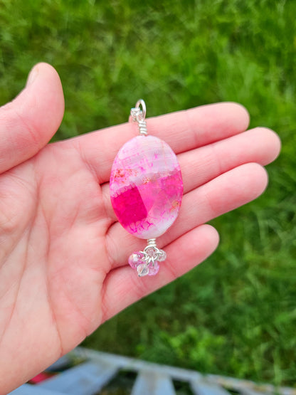 Zero Waste: 'Cherry Blossom' Agate Pendant