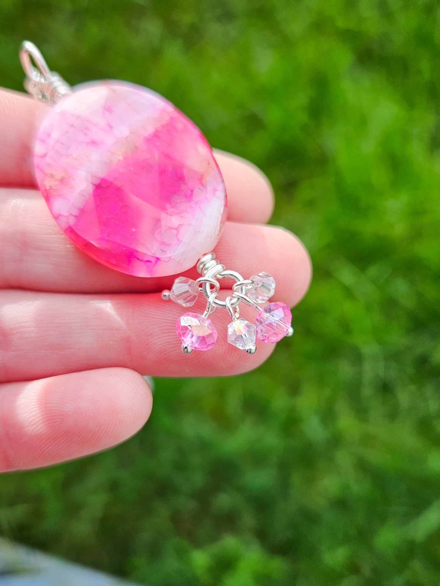 Zero Waste: 'Cherry Blossom' Agate Pendant