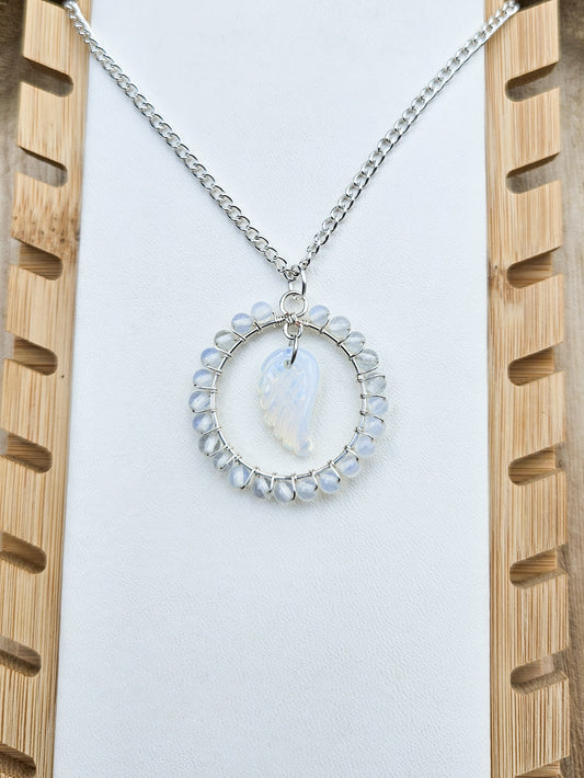 Opalite Angel Wing Pendant