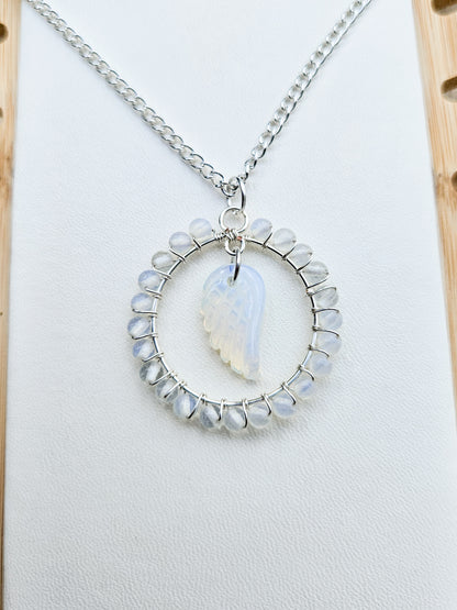 Opalite Angel Wing Pendant