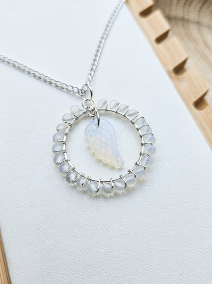 Opalite Angel Wing Pendant