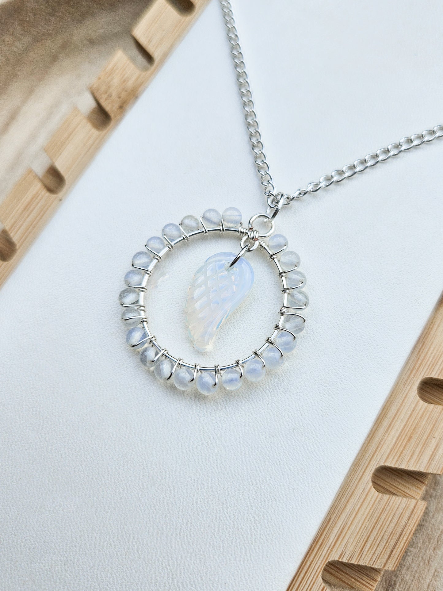 Opalite Angel Wing Pendant