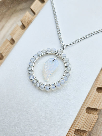 Opalite Angel Wing Pendant