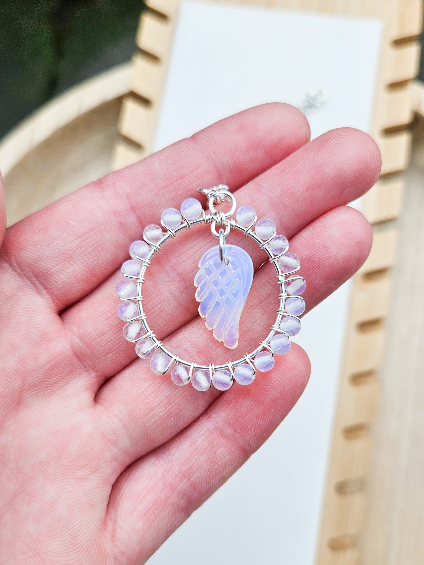 Opalite Angel Wing Pendant