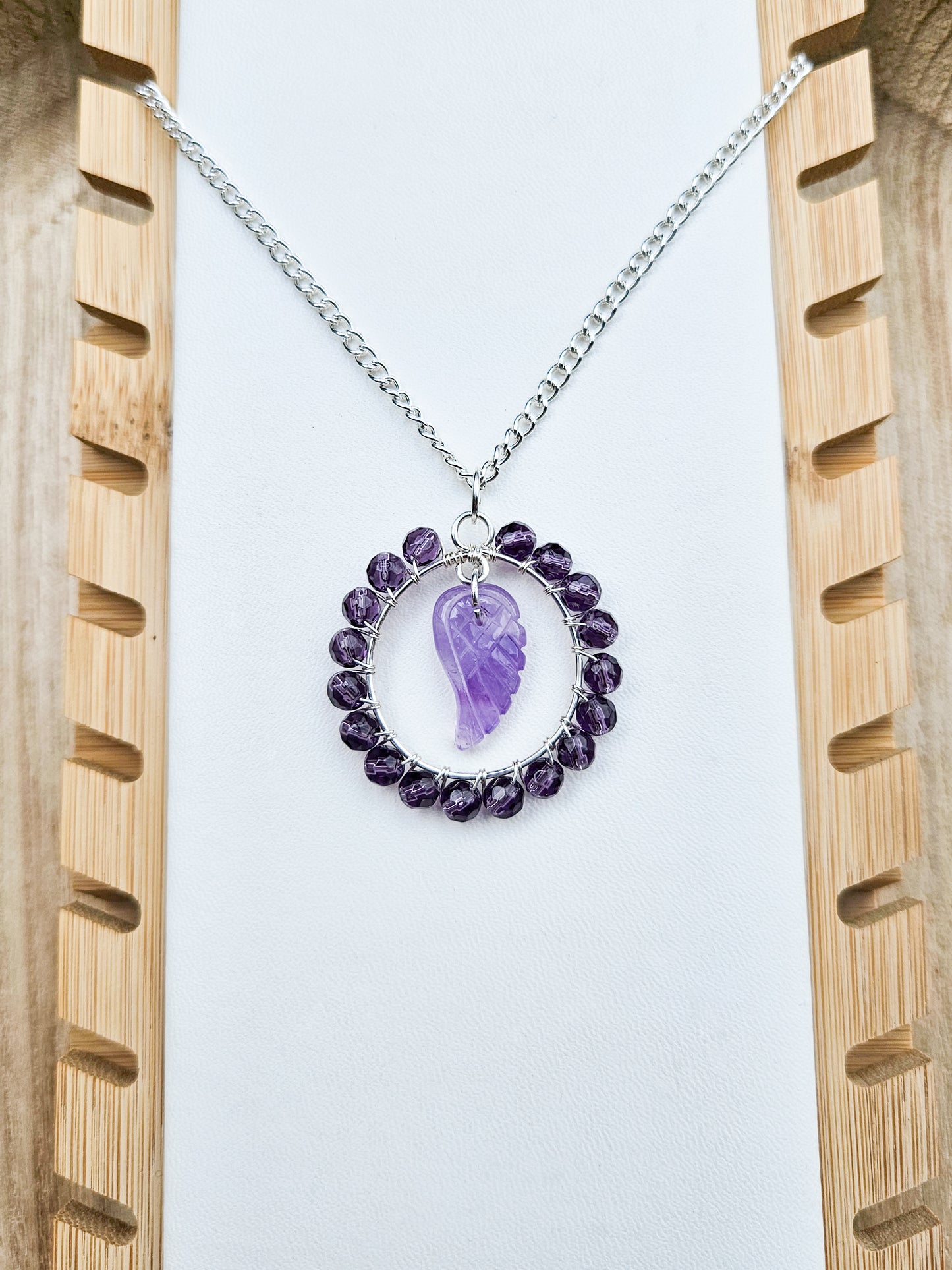 Amethyst Angel Wing Pendant