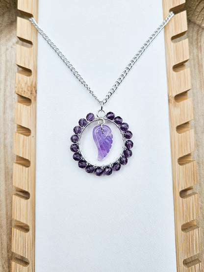 Amethyst Angel Wing Pendant