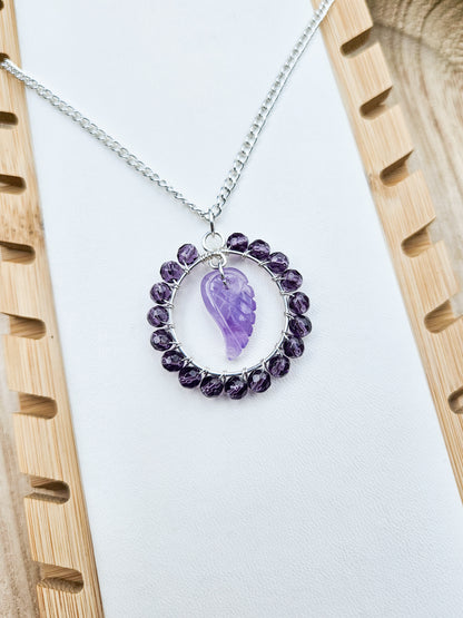 Amethyst Angel Wing Pendant