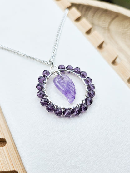 Amethyst Angel Wing Pendant