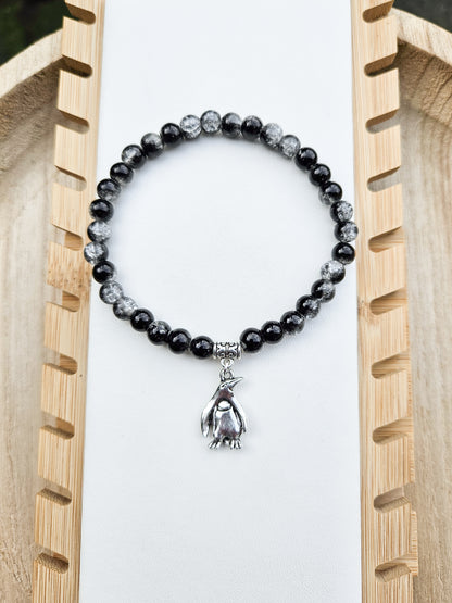 Penguin Charm Stretch Bracelet