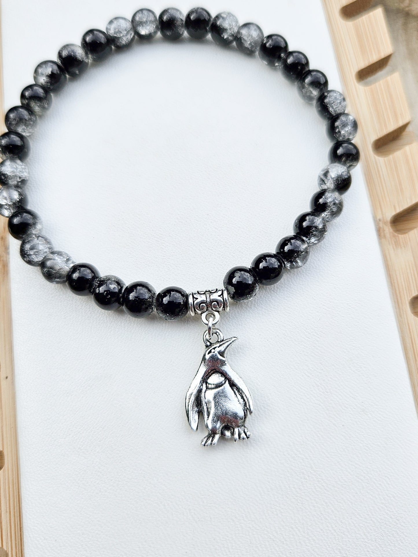 Penguin Charm Stretch Bracelet