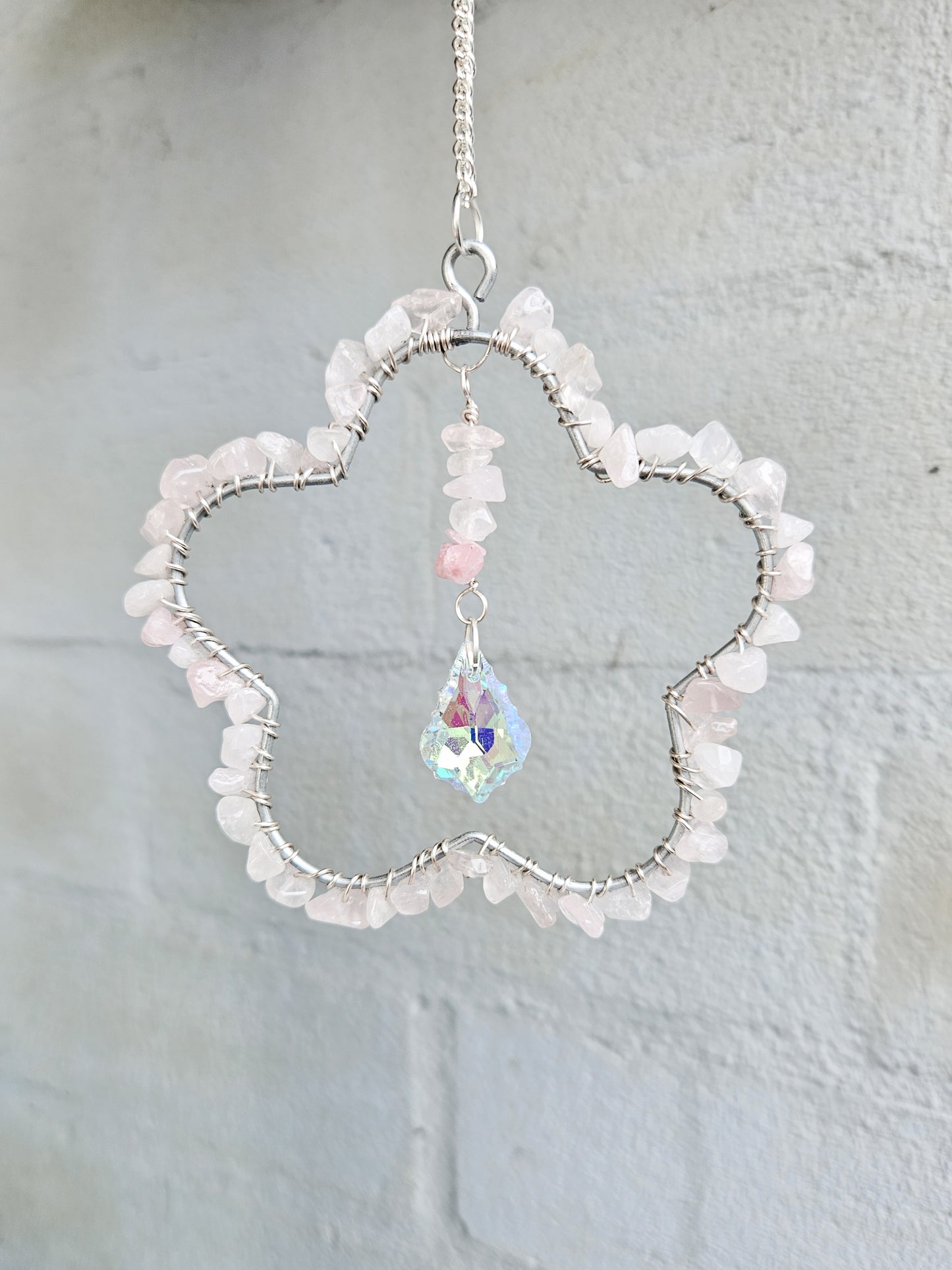 Zero Waste: Rose Quartz Suncatcher