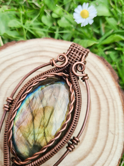 Super Flashy Labradorite Pendant