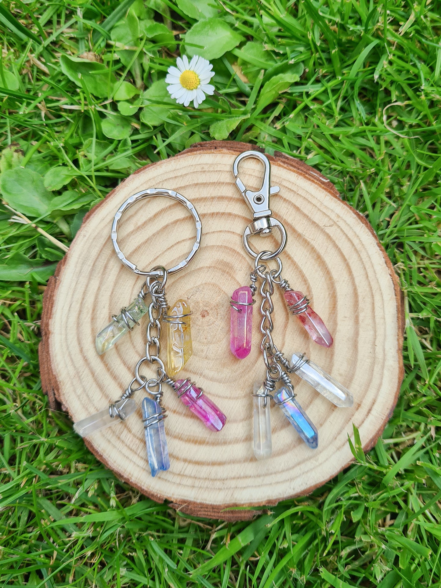 Aura Quartz Keyring / Clip