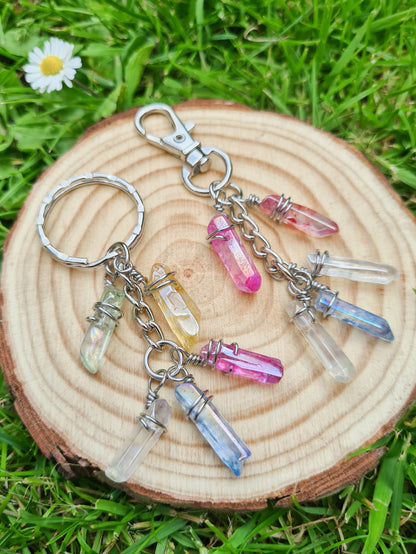 Aura Quartz Keyring / Clip