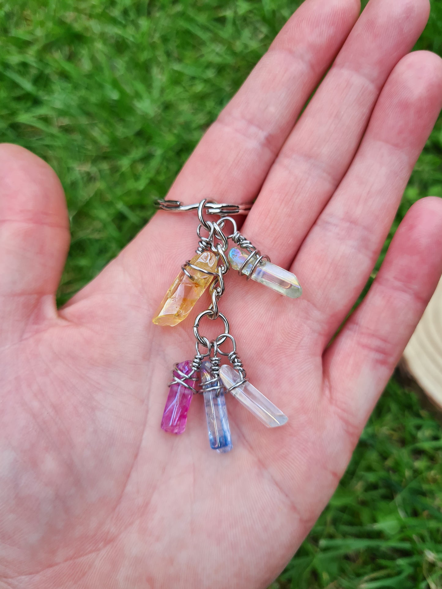 Aura Quartz Keyring / Clip