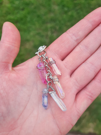 Aura Quartz Keyring / Clip