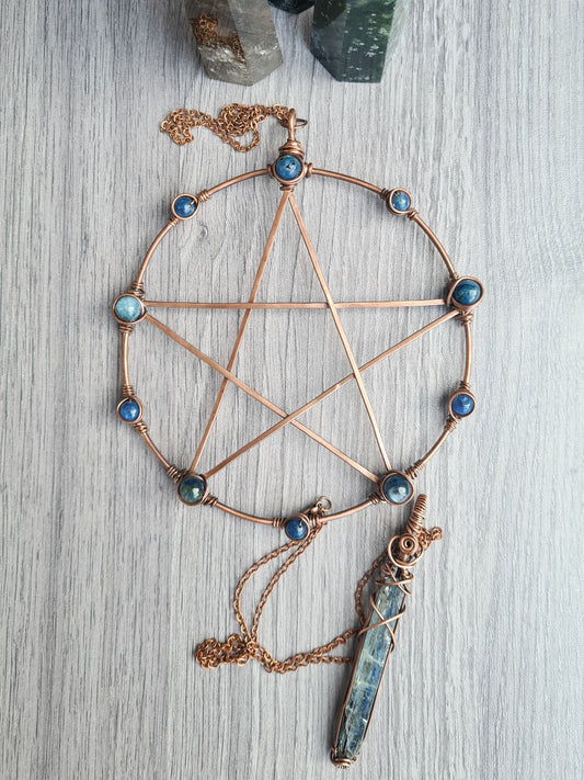 3 in 1 Kyanite Hanger, Pendant & Altar Tile