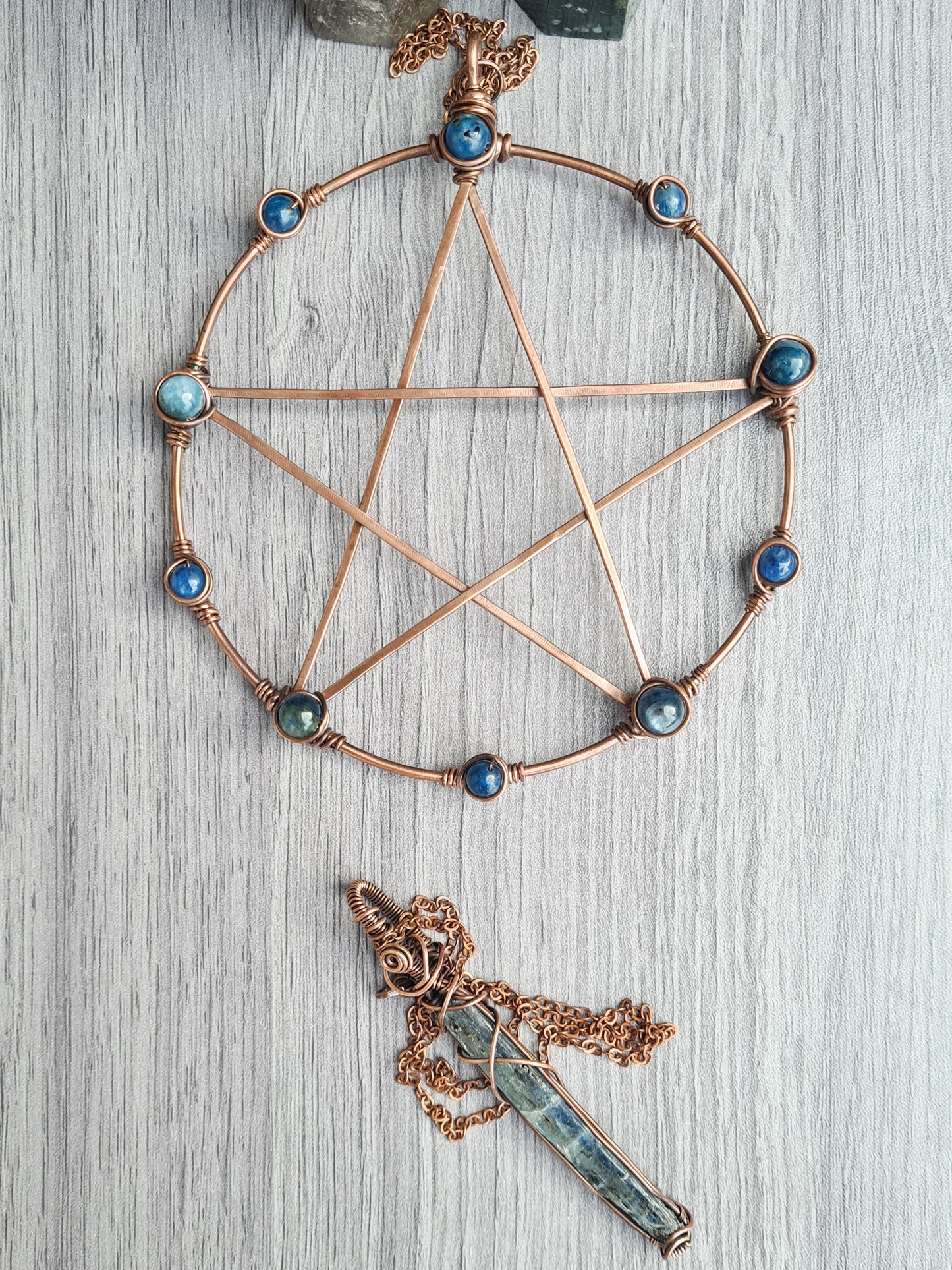 3 in 1 Kyanite Hanger, Pendant & Altar Tile