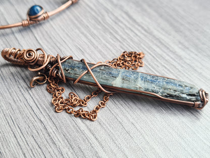 3 in 1 Kyanite Hanger, Pendant & Altar Tile