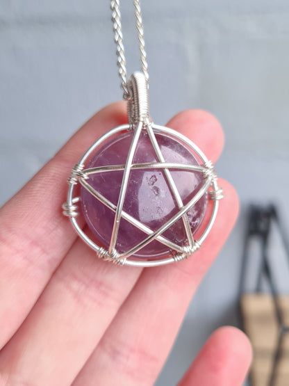 Amethyst Pentacle Pendant