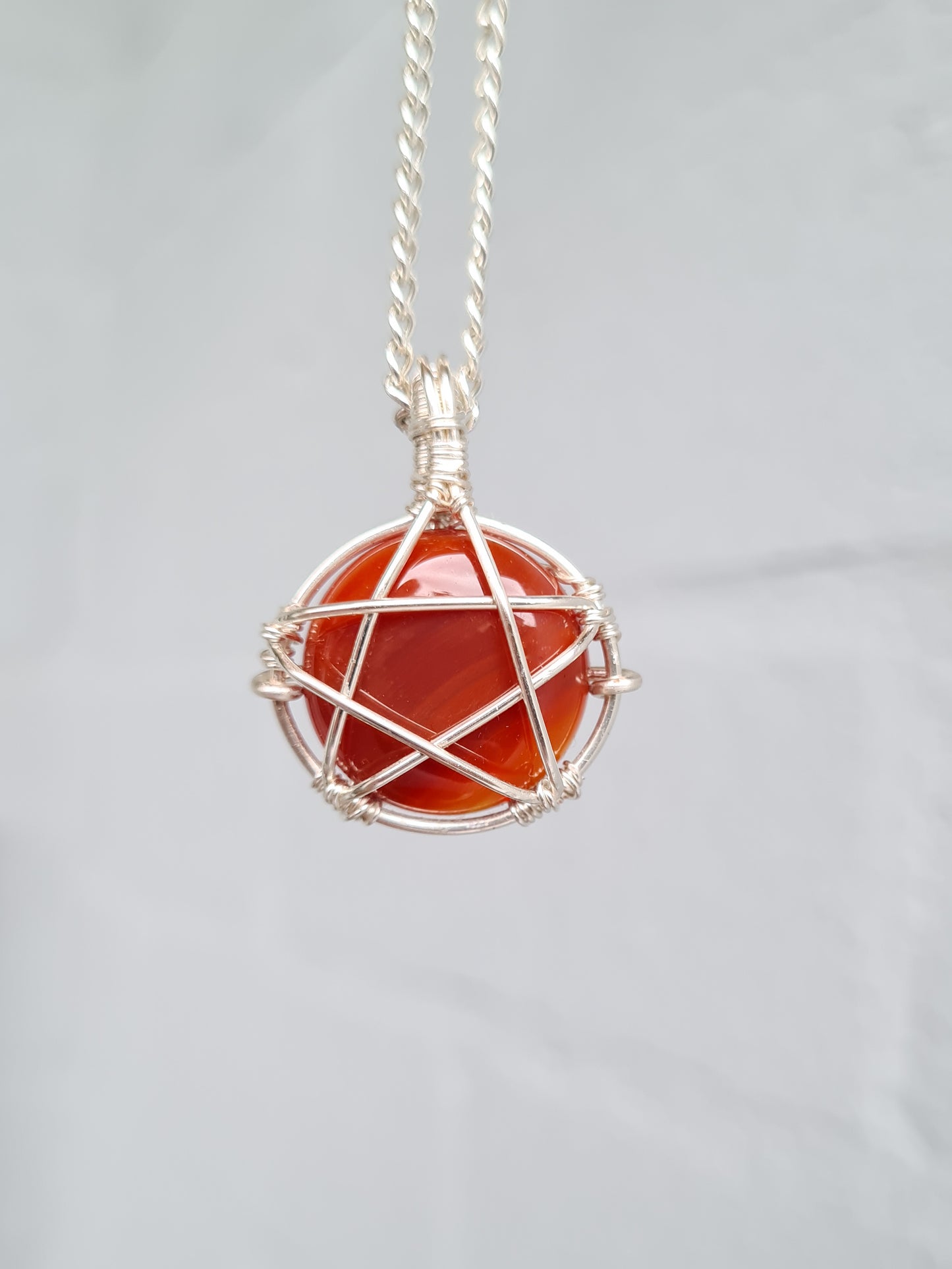 Carnelian Pentacle Pendant