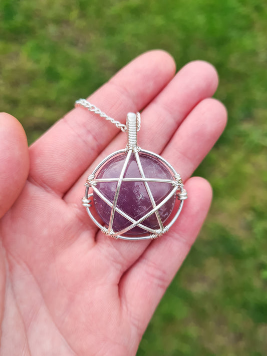 Amethyst Pentacle Pendant