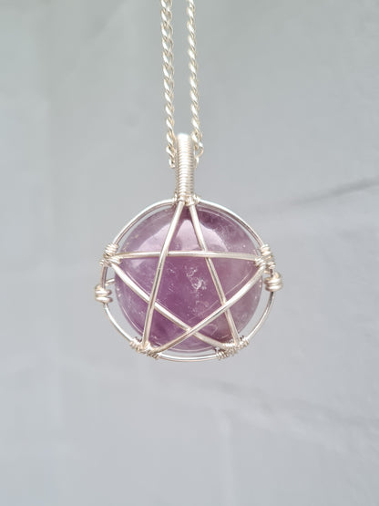 Amethyst Pentacle Pendant