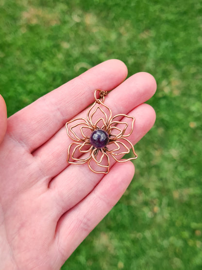 Triple Layered Amethyst Flower