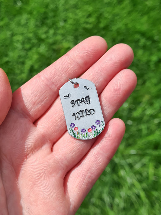 'Stay Wild' Hand Stamped Necklace