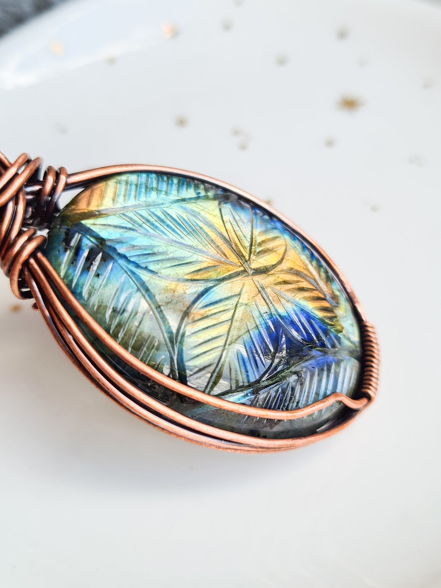 Carved Labradorite Pendant