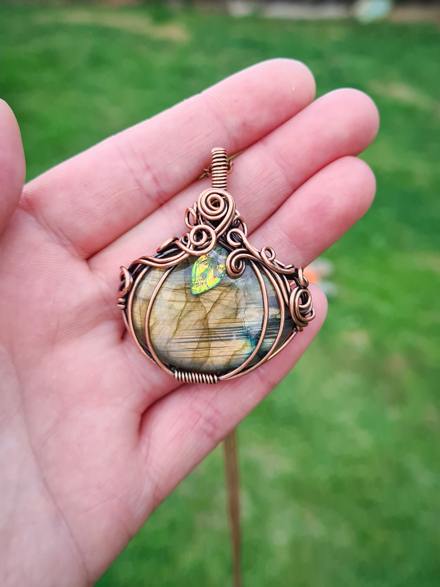 Collectors Edition Golden Labradorite Pumpkin