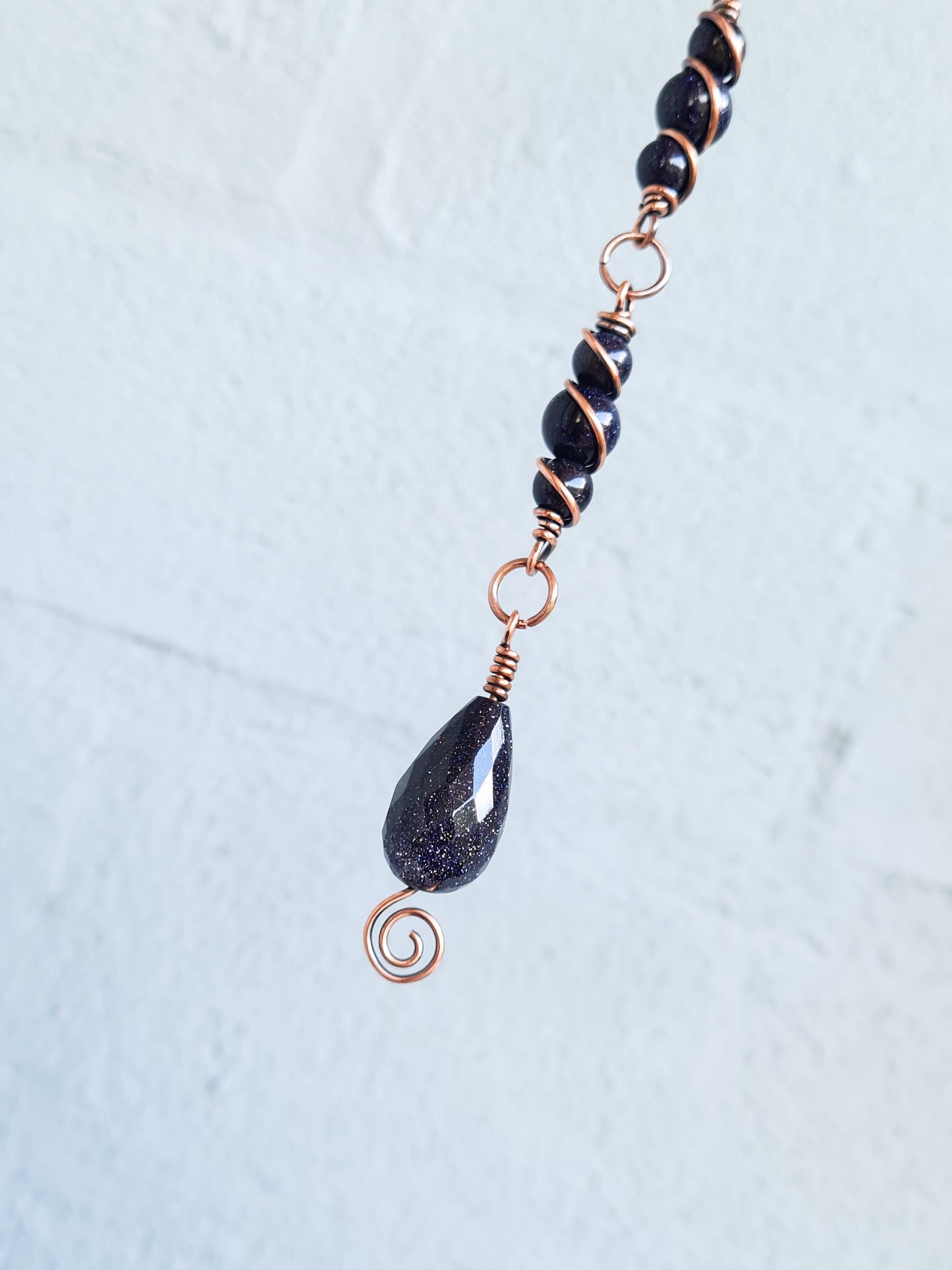 Blue Goldstone Pumpkin Hanger