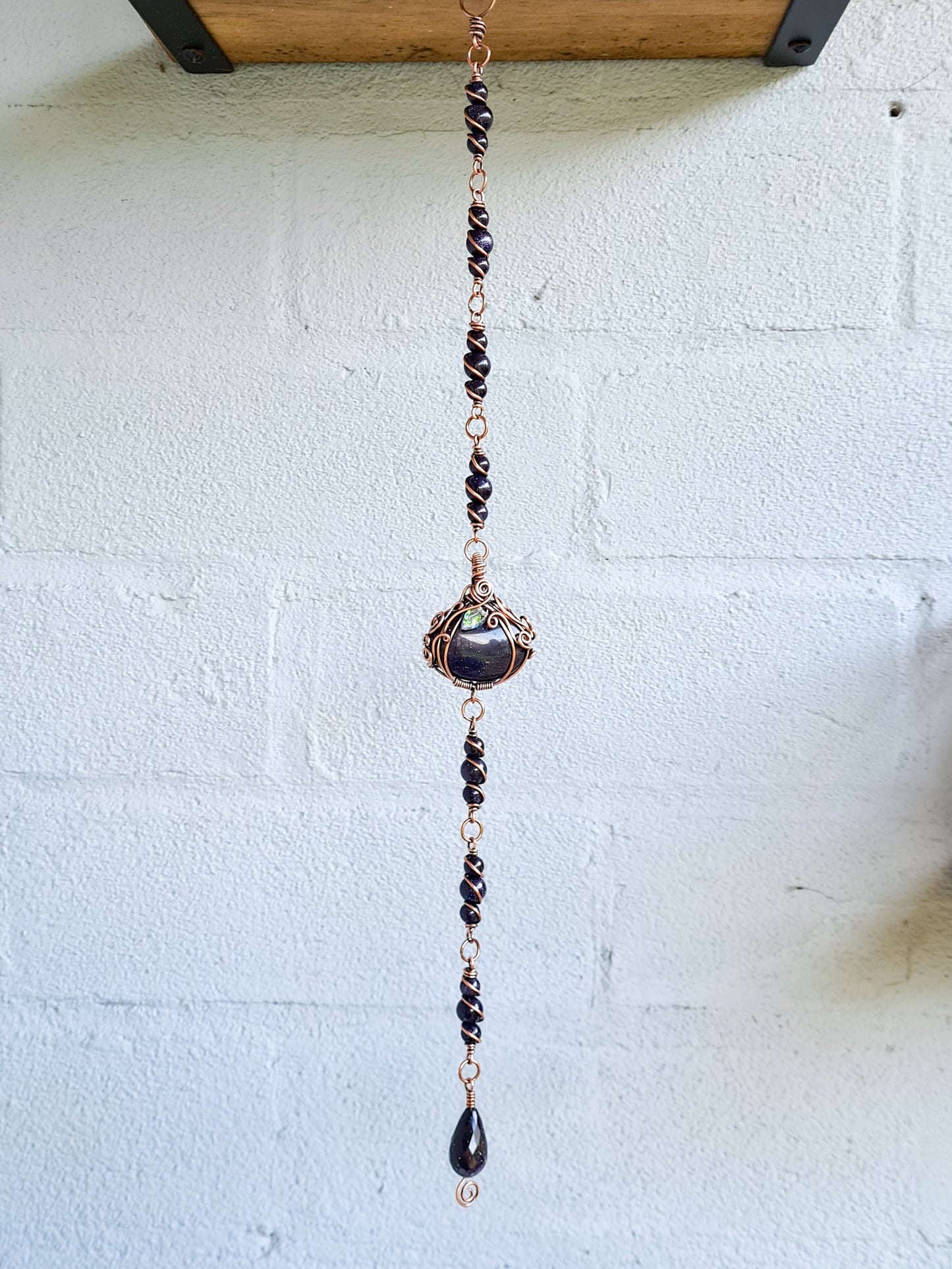 Blue Goldstone Pumpkin Hanger