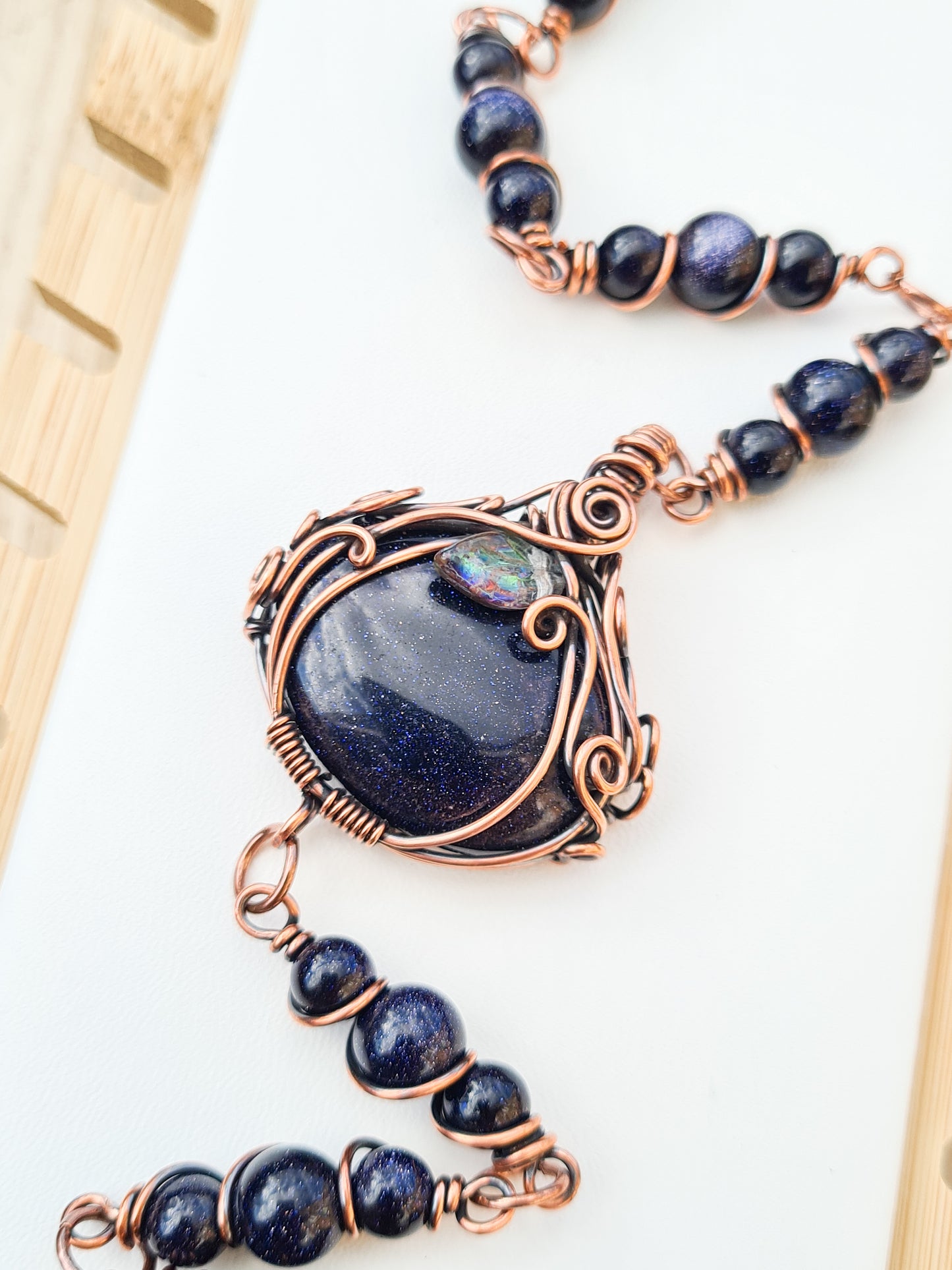 Blue Goldstone Pumpkin Hanger