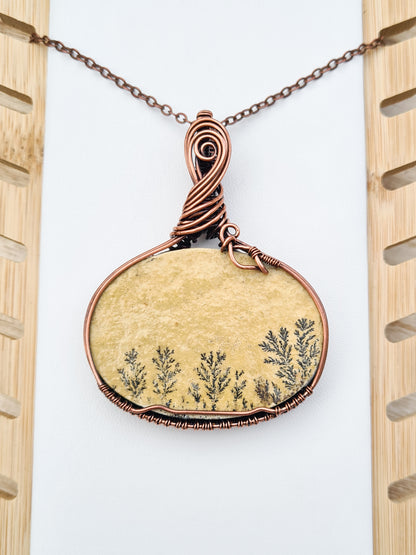 Psilomelane Dendrite Pendant - 'Autumn'