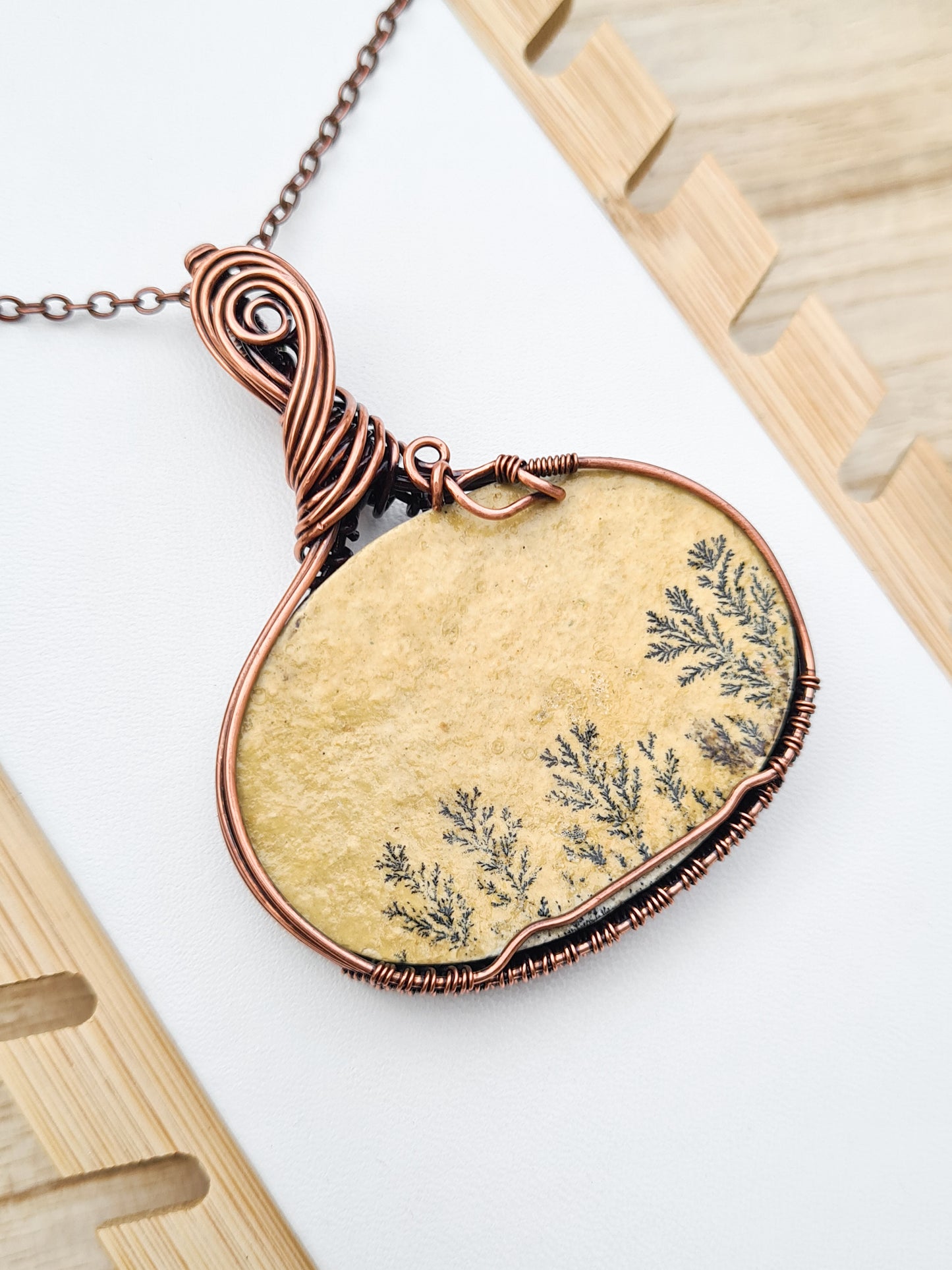 Psilomelane Dendrite Pendant - 'Autumn'