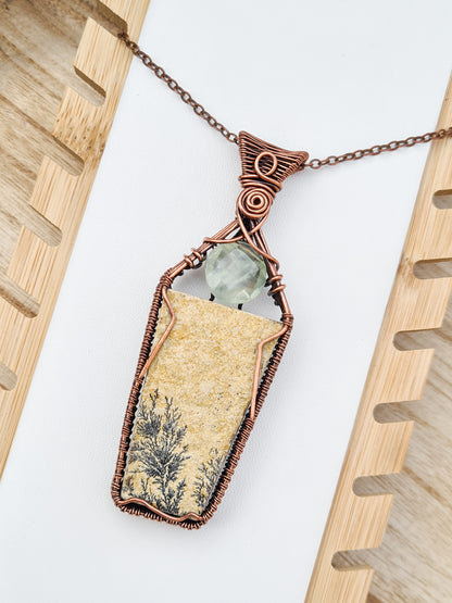 Psilomelane Dendrite Pendant - 'Isis'