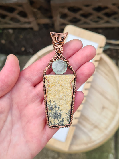 Psilomelane Dendrite Pendant - 'Isis'