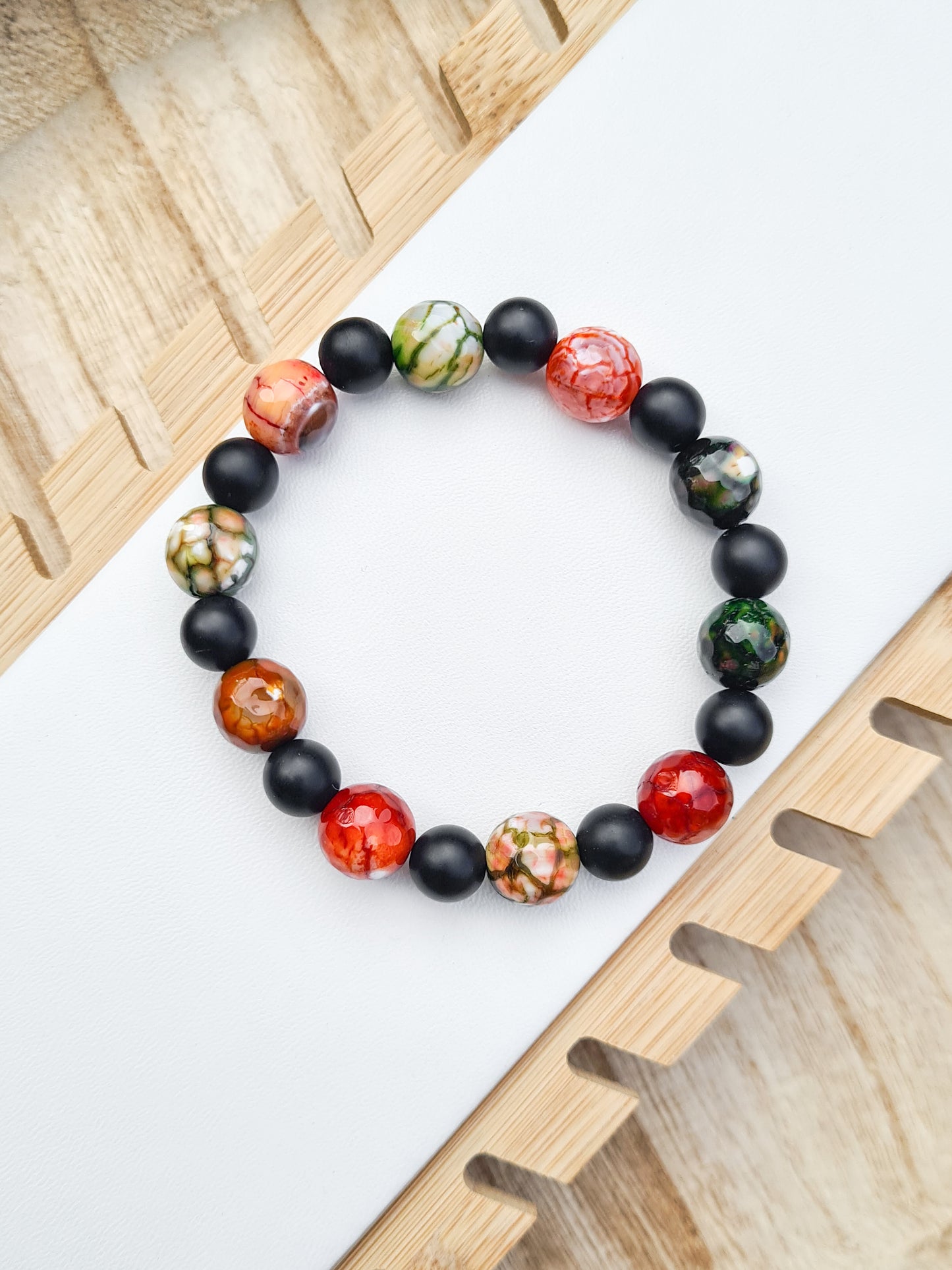 Dragon Vein Agate Stretch Bracelet