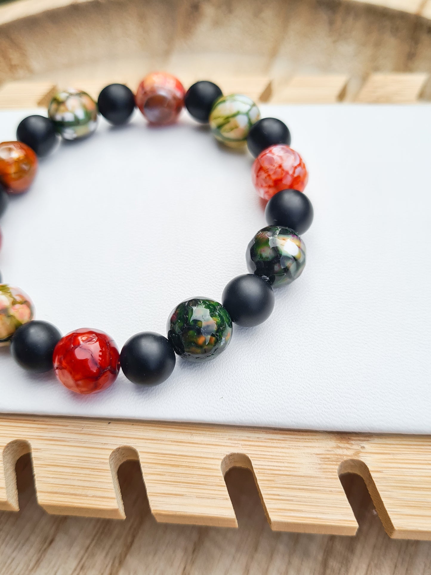 Dragon Vein Agate Stretch Bracelet